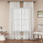 Elegant White Lace Sheer Curtain Floral UVProtection Decor