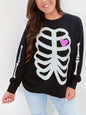 Autumn Winter Women Clothing Halloween Skull Sequined Top Long Sleeve Pullover Hoodie Women