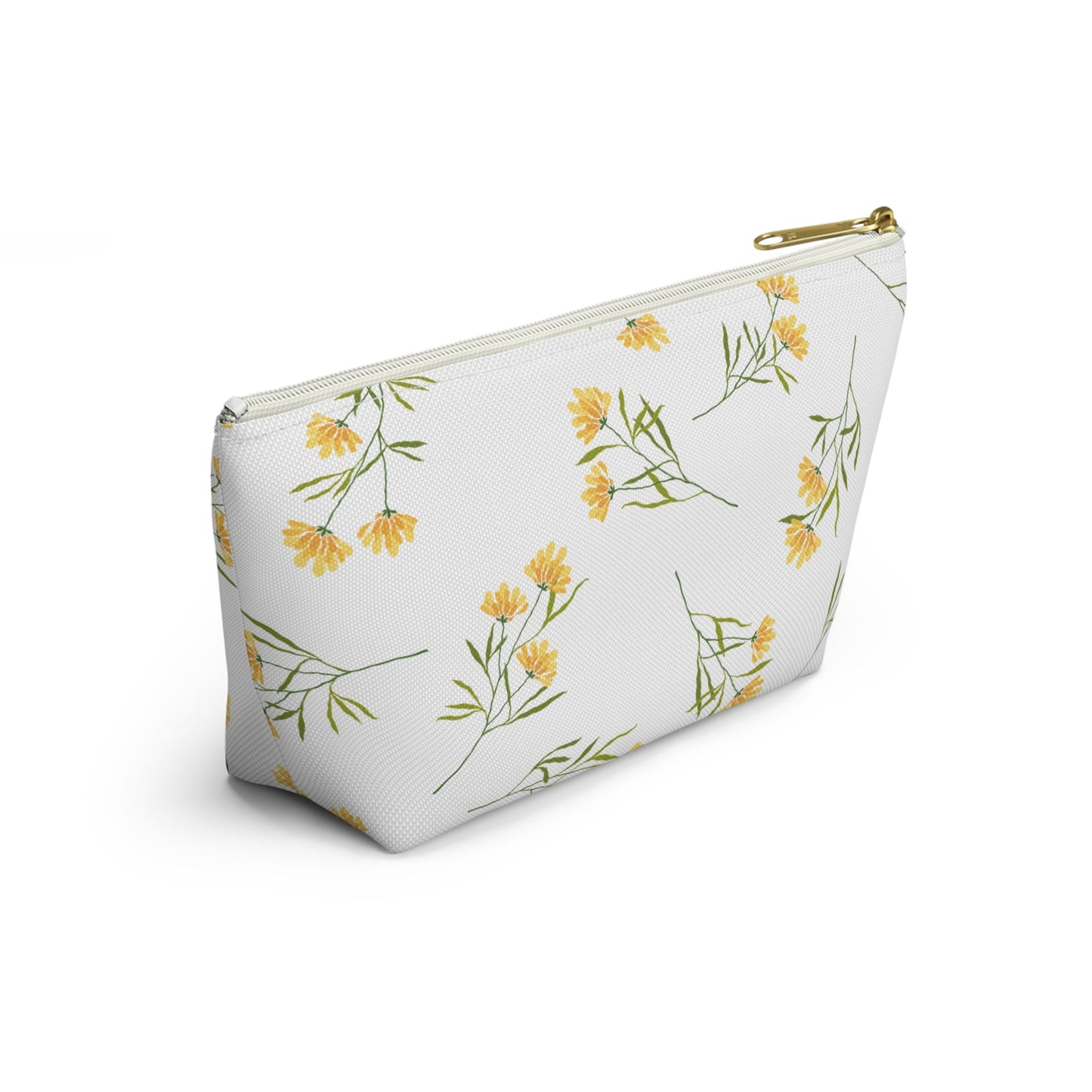Customizable: Floral Accessory Pouch, Cute Makeup Bag, Travel Organizer, Gift for Her, Spring Flowers, Eco-Friendly Storage