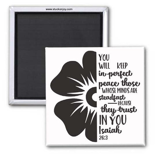 ISAIAH 26:3 2X2 MAGNET