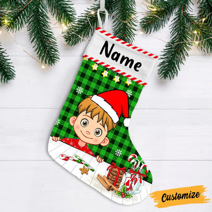 Personalized Christmas Granddaughter, Grandson Stocking - Holiday Decor Gift For Granddaughter, Grandson, Grandkids