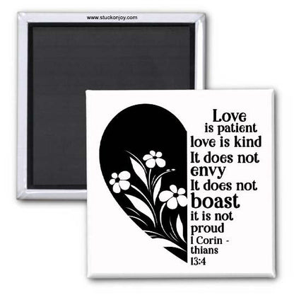 CORINTHIANS 13:4 2x2 MAGNET