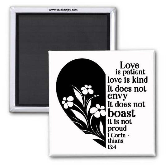 CORINTHIANS 13:4 2x2 MAGNET
