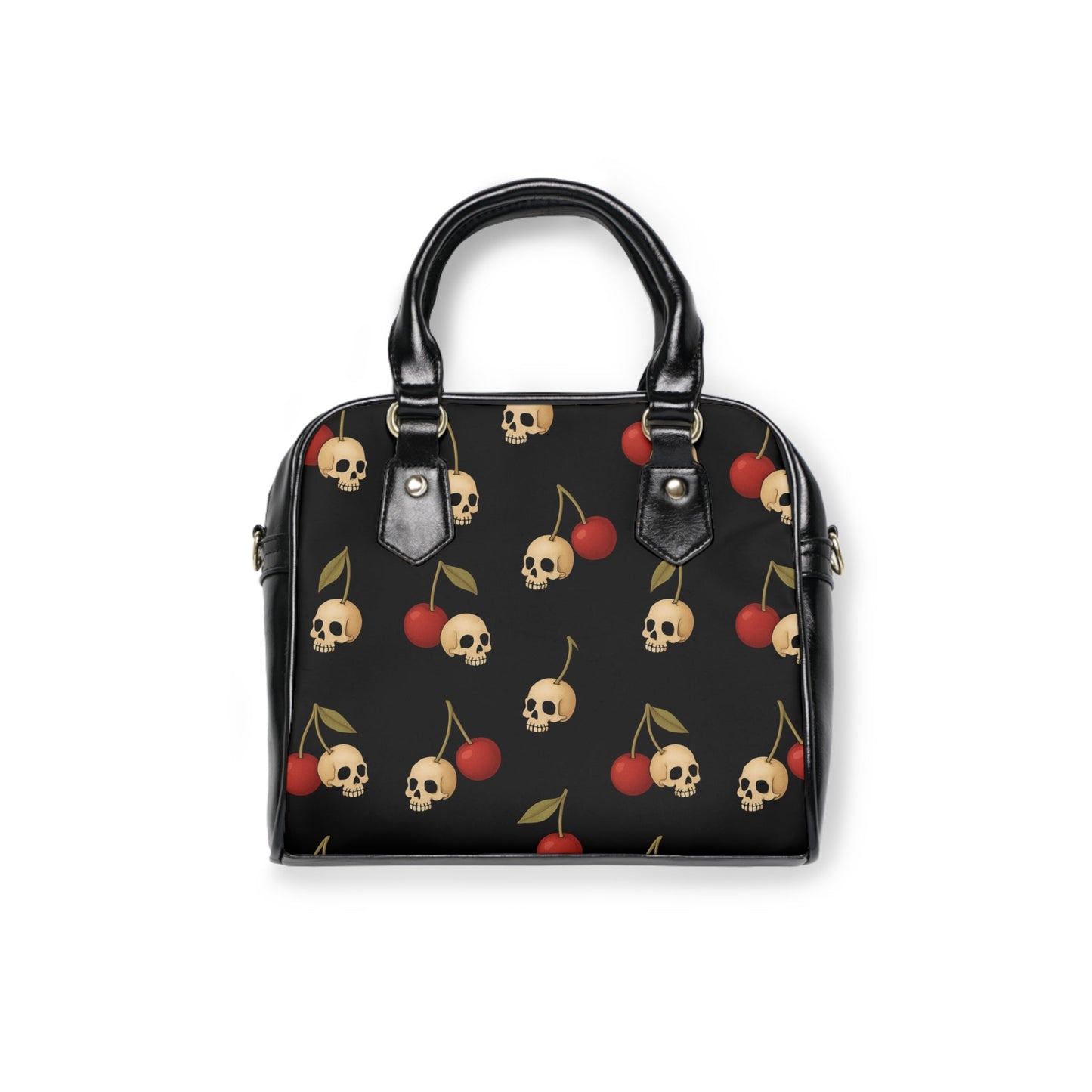 Gothic Cherries & Skulls Handbag