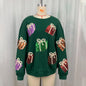 Spring Autumn Best Knitted Women Sweater Christmas Gift Sequ Embroidered Sweater