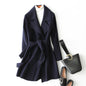 Double-Faced Woolen Goods Cashmere Overcoat Women Mid-Length Small Woolen Coat