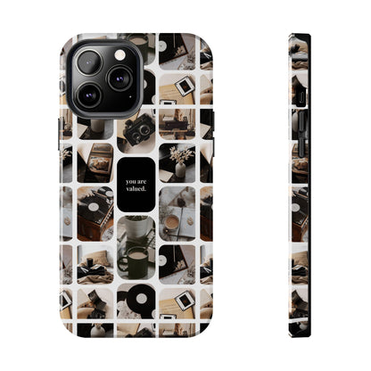 Retro Collage Phone Case - You Are Valued, Durable Protection for Your Device, Thoughtful Gift for Friends & Family, Perfect for Any [...]
