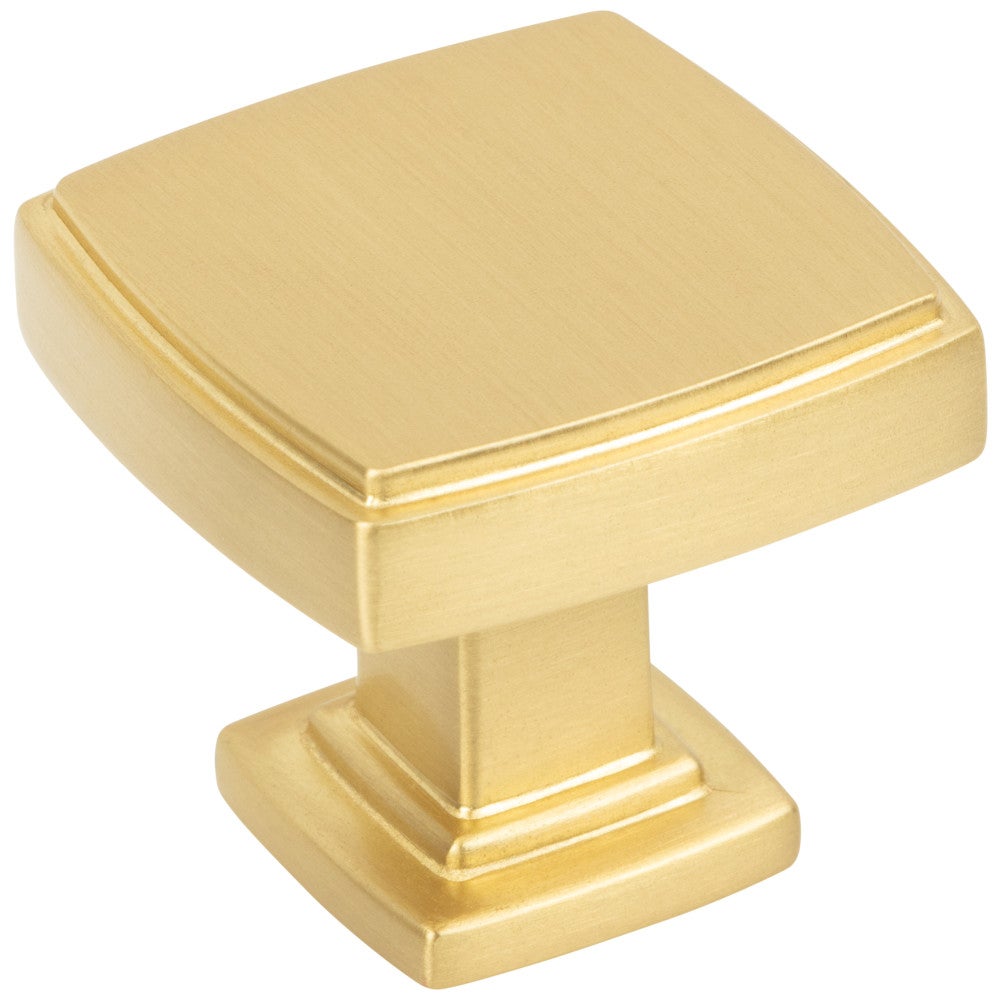 1-1/4" Overall Length Satin Nickel Square Renzo Cabinet Knob