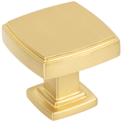 1-1/4" Overall Length Satin Nickel Square Renzo Cabinet Knob