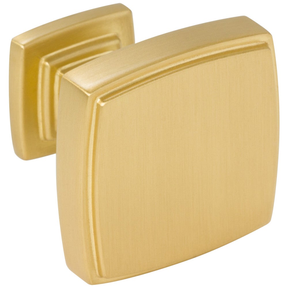 1-1/4" Overall Length Satin Nickel Square Renzo Cabinet Knob