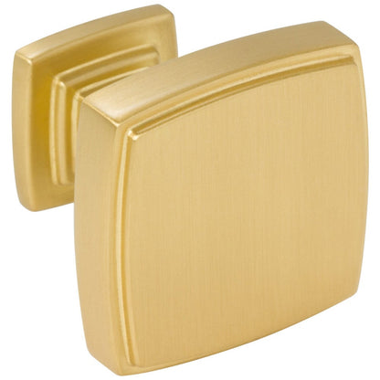 1-1/4" Overall Length Satin Nickel Square Renzo Cabinet Knob