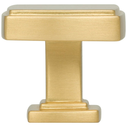 1-1/4" Overall Length Satin Nickel Square Renzo Cabinet Knob