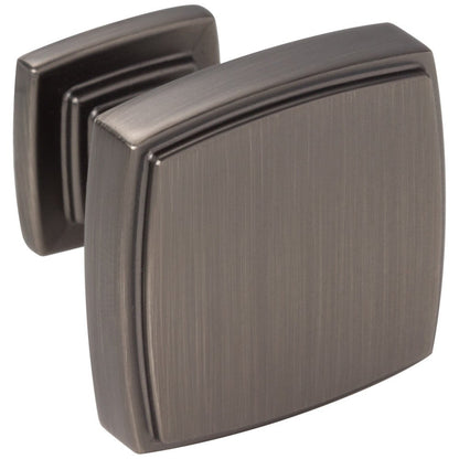 1-1/4" Overall Length Satin Nickel Square Renzo Cabinet Knob