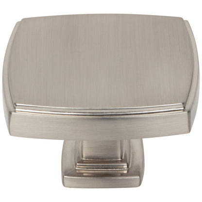 1-1/4" Overall Length Satin Nickel Square Renzo Cabinet Knob