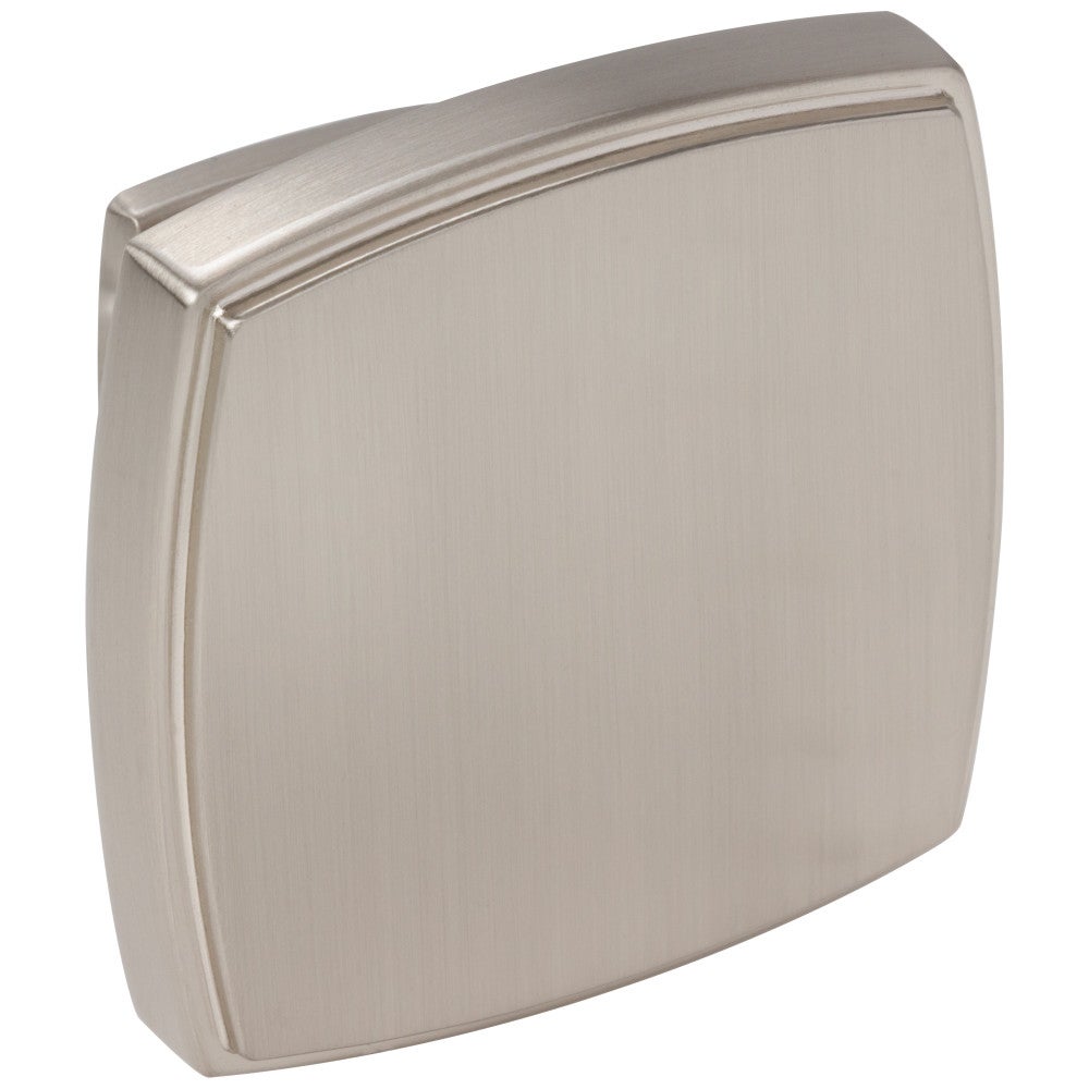 1-1/4" Overall Length Satin Nickel Square Renzo Cabinet Knob