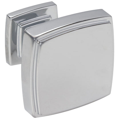 1-1/4" Overall Length Satin Nickel Square Renzo Cabinet Knob