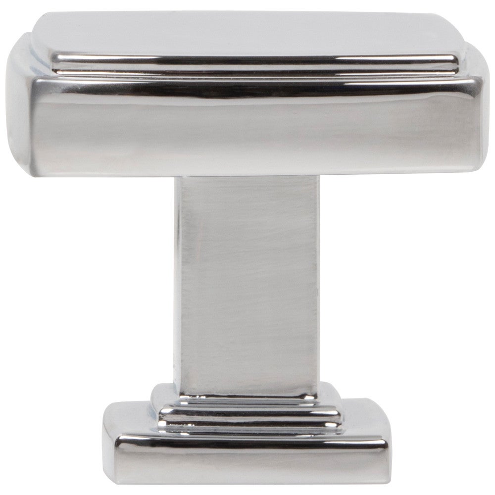 1-1/4" Overall Length Satin Nickel Square Renzo Cabinet Knob