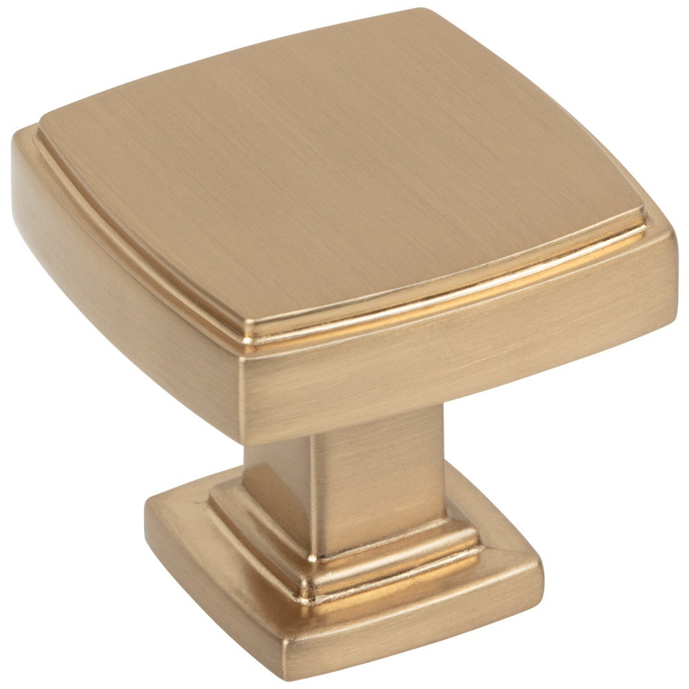 1-1/4" Overall Length Satin Nickel Square Renzo Cabinet Knob