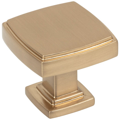 1-1/4" Overall Length Satin Nickel Square Renzo Cabinet Knob