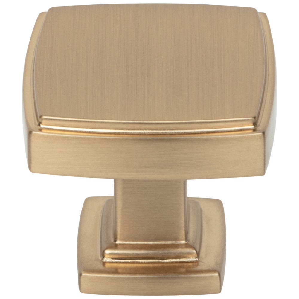 1-1/4" Overall Length Satin Nickel Square Renzo Cabinet Knob