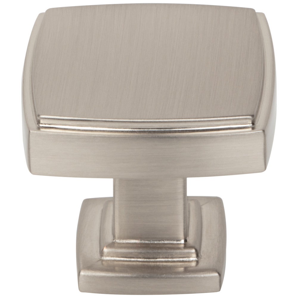 1-1/4" Overall Length Satin Nickel Square Renzo Cabinet Knob