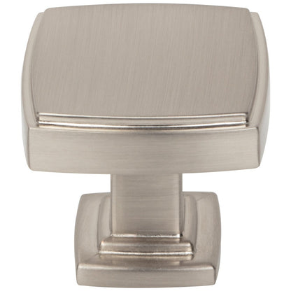 1-1/4" Overall Length Satin Nickel Square Renzo Cabinet Knob
