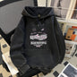 Niche Autumn Pure Cotton Chinese Cotton Composite Brand High Street Wash Vintage Waxed Washed Distressed Hooded Sweater