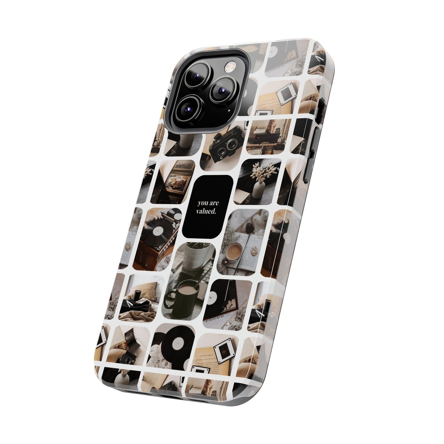 Retro Collage Phone Case - You Are Valued, Durable Protection for Your Device, Thoughtful Gift for Friends & Family, Perfect for Any [...]