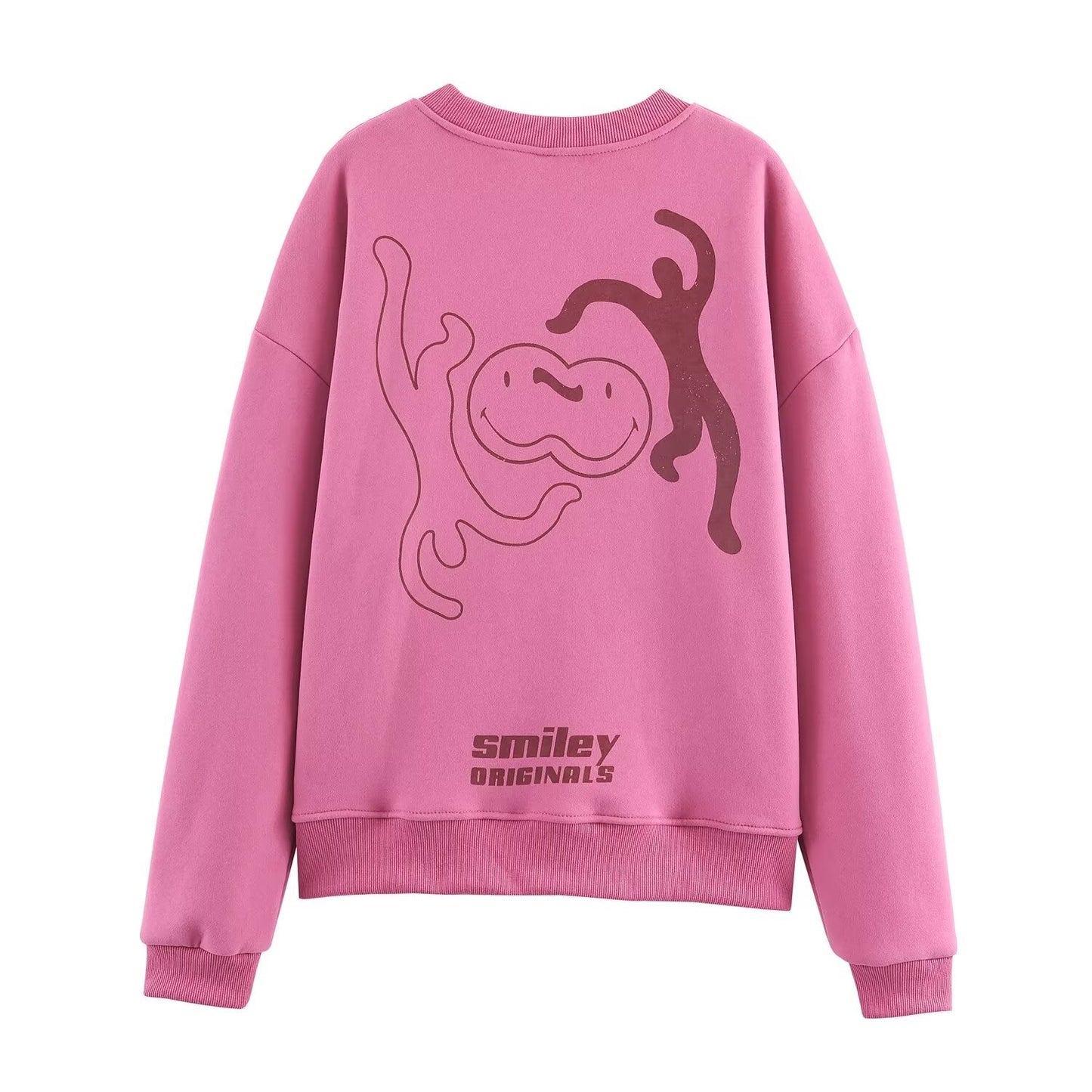 Women Clothing Autumn Winter Casual All Match round Neck Loose Printed Sweatshirts