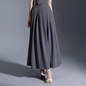 Half Length Pleated Light Luxury Embellished High Grade Skirt Wear High Waist Long Casual A line Pleated Skirt
