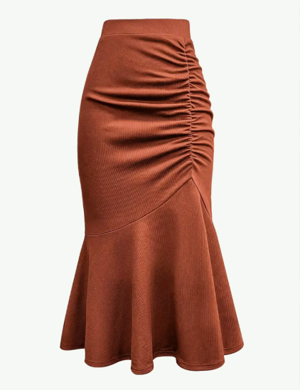 Autumn Elegant High Sense Long Skirt Skirt Adult Lady like Woman Sexy Tight Sexy Sexy Hip Skirt