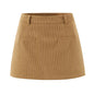 Autumn Retro Corduroy Sexy High Waist Hip with Safety Pants Skirt
