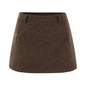 Autumn Retro Corduroy Sexy High Waist Hip with Safety Pants Skirt