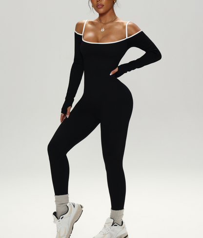 Seamless Women Sports Long Sleeve Yoga Straps Jumpsuit Fitness Tight Backless Yoga Clothes