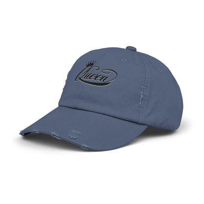 Distressed Queen Cap - Vintage Style Unisex Baseball Hat, Hip Hop Headgear & Streetwear Fashion Accessory