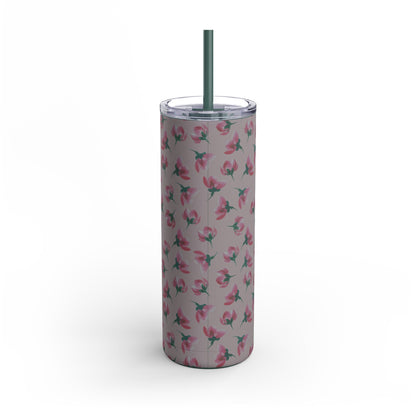 Customizable: Floral Pattern Tumbler, Personalized Gift for Coffee Lovers, Travel Mug for Women, Insulated Drinkware, Trendy Water Bottle