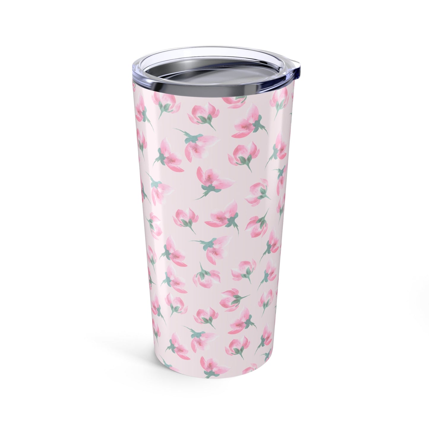 Customizable: Floral Tumblers for Daily Sips, Personalized Travel Mugs, Cute Tumbler Gift, Mother's Day Present, Pink Flower Drinkware