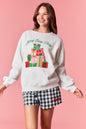 Winter Women Clothing Christmas Three Dimensional Embroidery round Neck Pullover Top Casual Sweatshirt Women