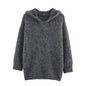 Winter Women Hooded Pullover Knitting Cardigan