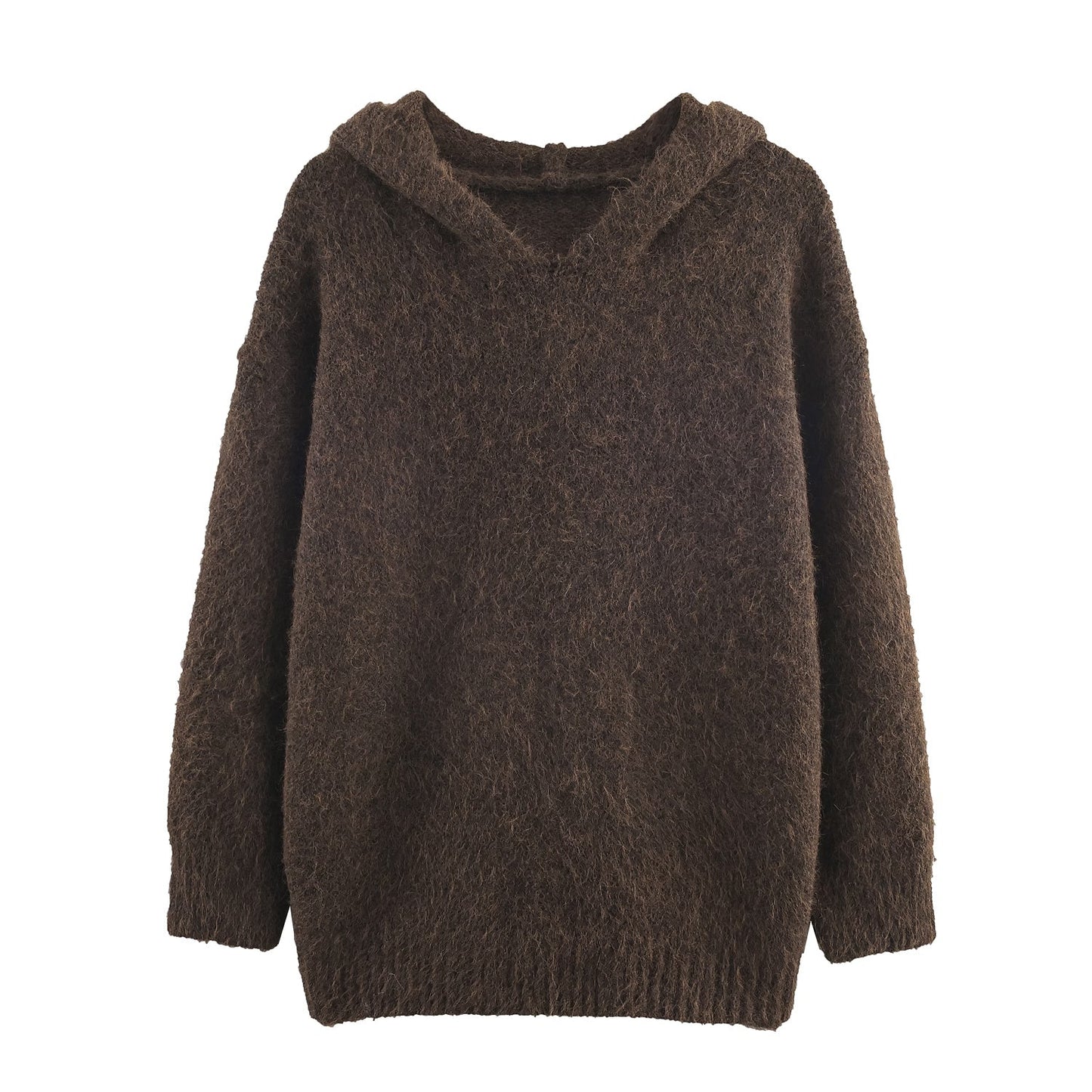 Winter Women Hooded Pullover Knitting Cardigan