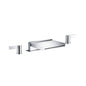 Flusso 145.2410CF 3 Hole Deck Mount Cascade/Sheet Flow Roman Tub Faucet