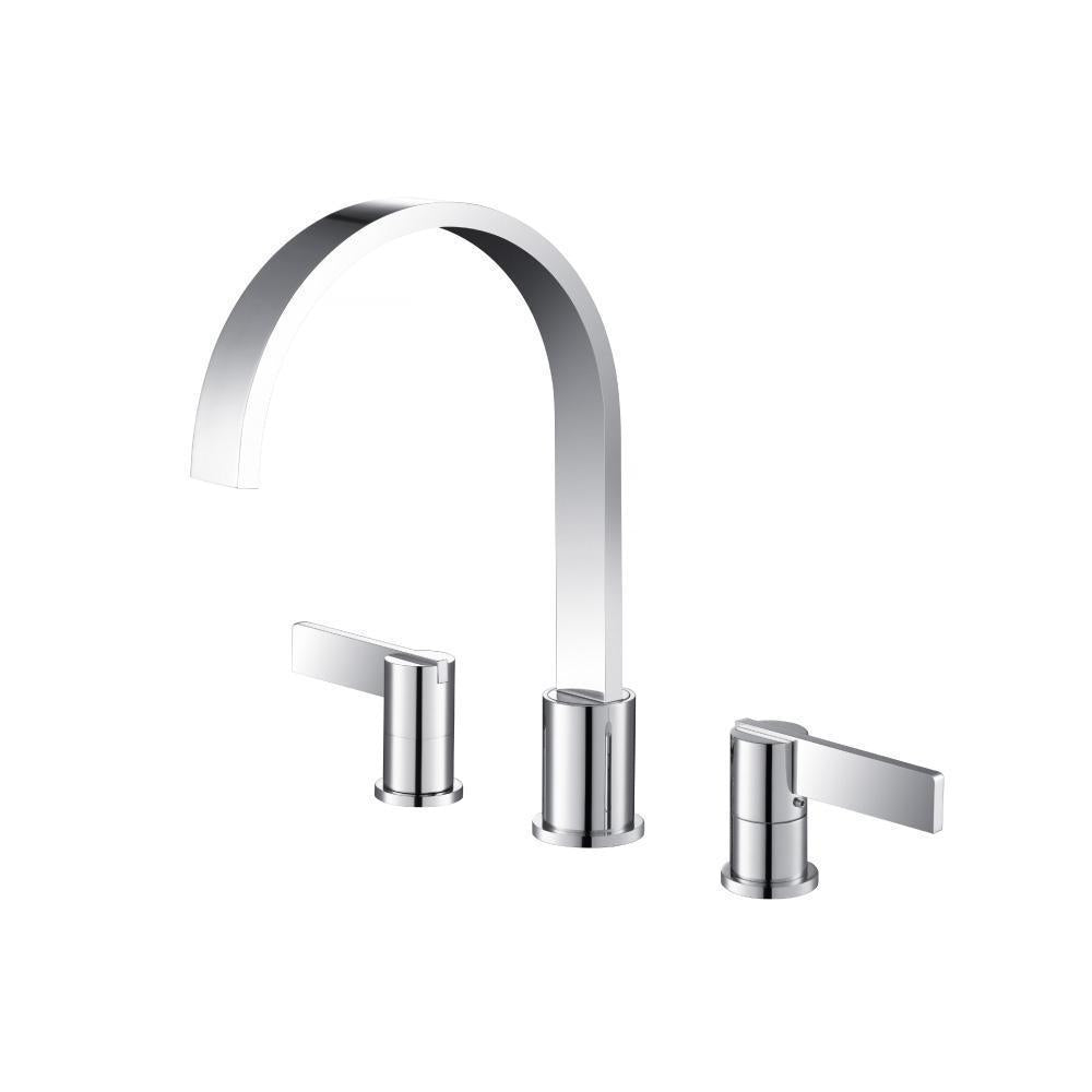 Flusso 145.2410 3 Hole Deck Mount Roman Tub Faucet