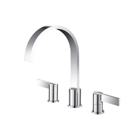Flusso 145.2410 3 Hole Deck Mount Roman Tub Faucet