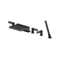 Flusso 145.2420CF Five Hole Deck Mounted Cascade Flow Roman Tub Faucet With Hand Shower