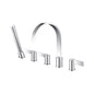 Flusso 145.2420 Five Hole Deck Mounted Roman Tub Faucet With Hand Shower