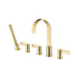 Flusso 145.2420 Five Hole Deck Mounted Roman Tub Faucet With Hand Shower