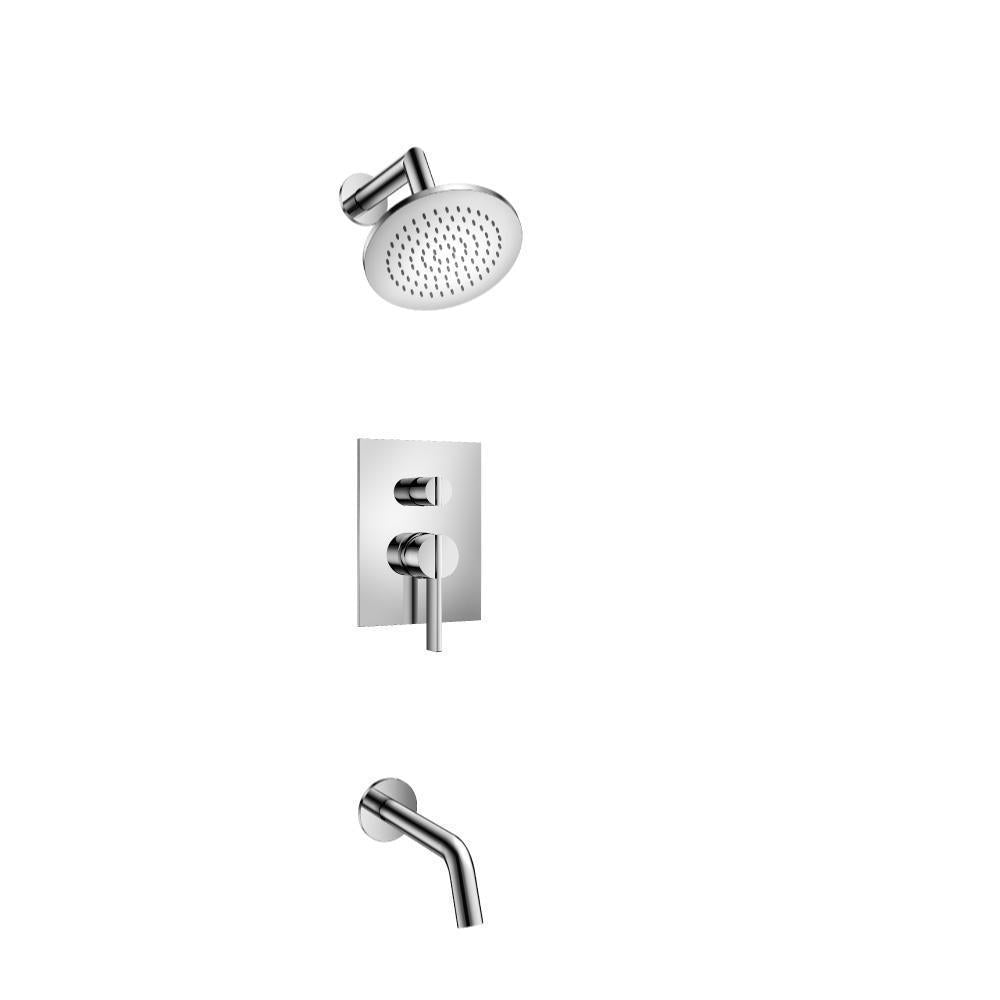 Flusso 145.3200 Two Output Shower Set With Shower Head And Tub Spout