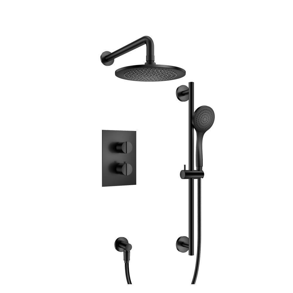 Flusso 145.7100 Two Output Shower Set With Shower Head, Hand Held And Slide Bar