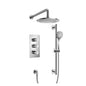 Flusso 145.7200 Two Output Shower Set With Shower Head, Hand Held And Slide Bar