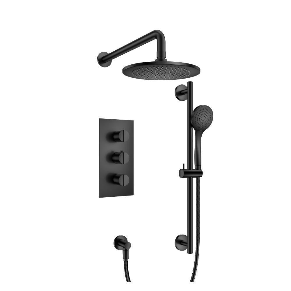 Flusso 145.7200 Two Output Shower Set With Shower Head, Hand Held And Slide Bar